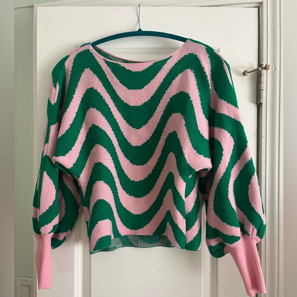 Wonderfully Wicked pink and green sweater